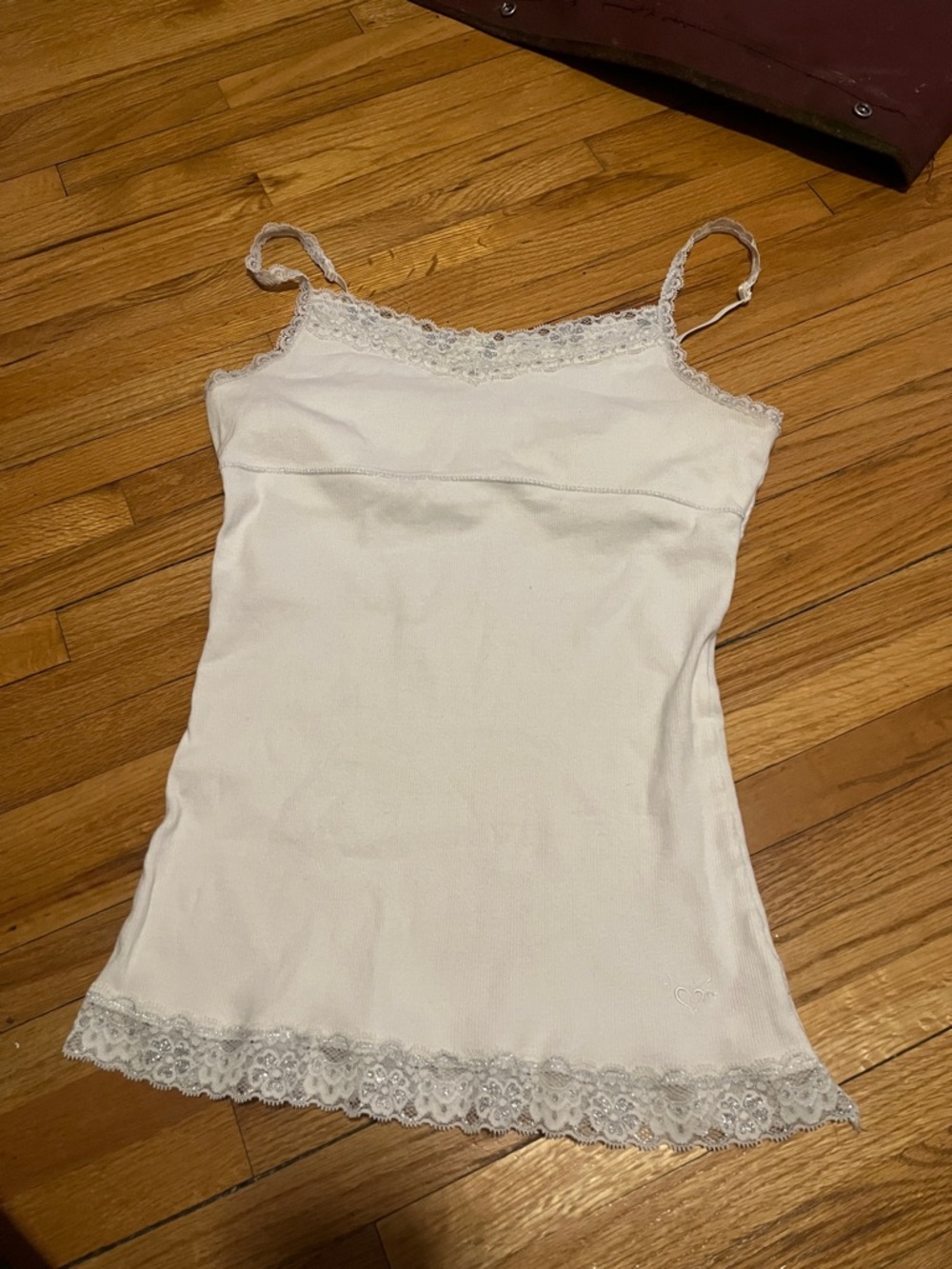 Girls Lace-Trim Camisole Tank Top - White